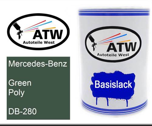 Mercedes-Benz, Green Poly, DB-280: 500ml Lackdose, von ATW Autoteile West.